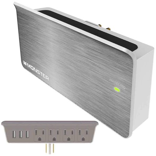 Monster Rapid Charge Metallic Finish Power Gold 430, 4 Outlet and 3 USB Ports