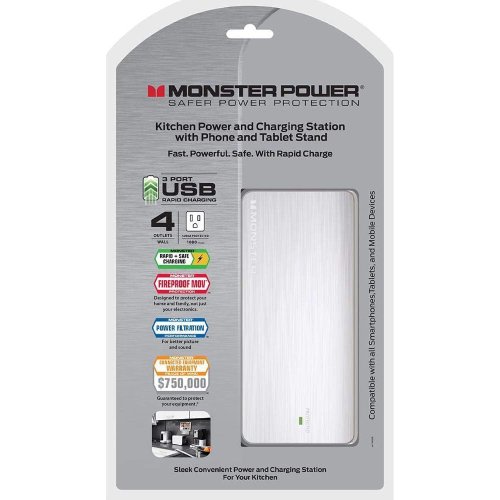 Monster Rapid Charge Metallic Finish Power Gold 430, 4 Outlet and 3 USB Ports - Image 5
