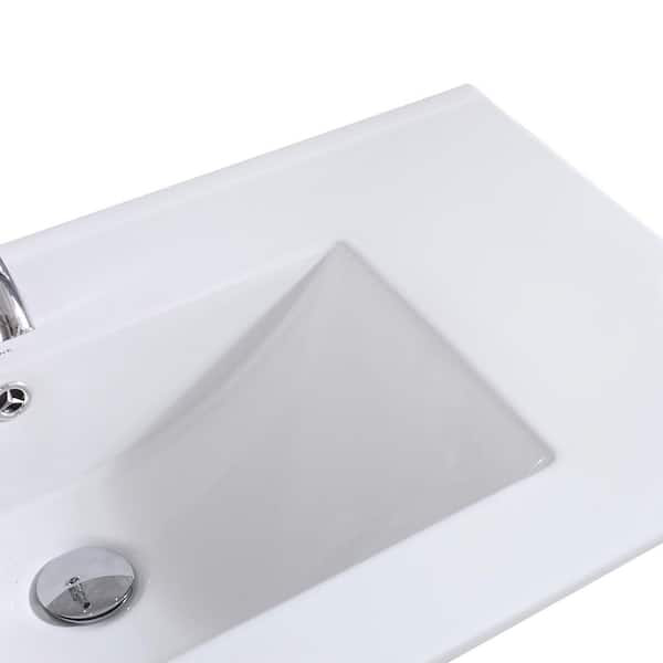 Wonline 36" Ceramic Vanity Top with Integrated White Basin and Faucet (Like New) - F38 - Image 7