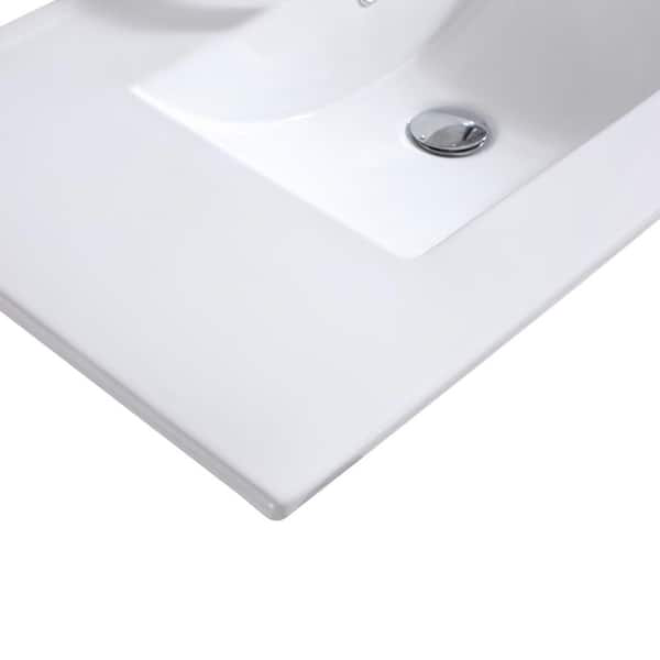 Wonline 36" Ceramic Vanity Top with Integrated White Basin and Faucet (Like New) - F38 - Image 8