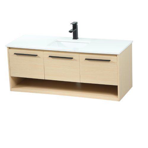 Elegant Lighting Maple Colured Cabinet with Drawers and White Sink (Like New) - F11 - Image 6