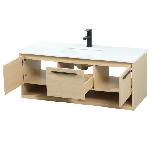 Elegant Lighting Maple Colured Cabinet with Drawers and White Sink (Like New) - F11 - Image 5