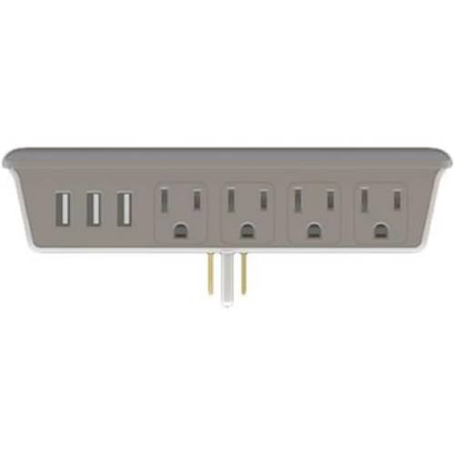 Monster Home Kitchen Solution 4-Outlet 3 USB Port Surge Protector - Image 2