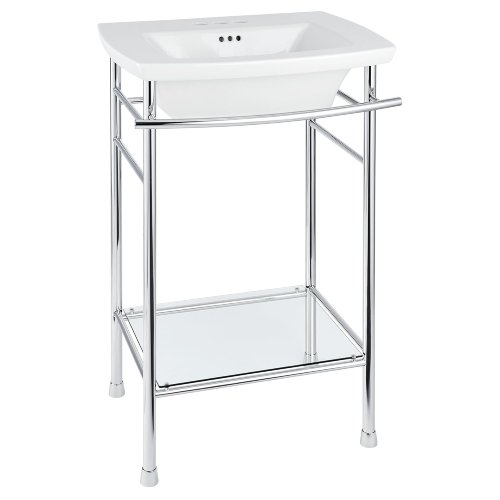 American Standard Edgemere Sink Console Table, Brushed Nickel (Like New) - F603 - Image 4