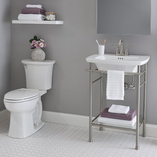 American Standard Edgemere Sink Console Table, Brushed Nickel (Like New) - F603 - Image 3