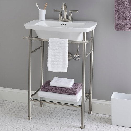 American Standard Edgemere Sink Console Table, Brushed Nickel (Like New) - F603 - Image 2