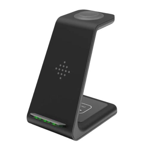T3 3-in-1 Wireless Phone Charging Station, Black - Image 9