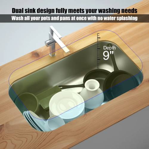 Costway 31'' Undermount 304 Stainless Steel Single Bowl Kitchen Sink with Accessories (Like New) - F501 - Image 2
