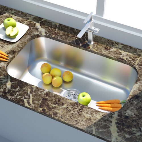 Costway 31'' Undermount 304 Stainless Steel Single Bowl Kitchen Sink with Accessories (Like New) - F501 - Image 9