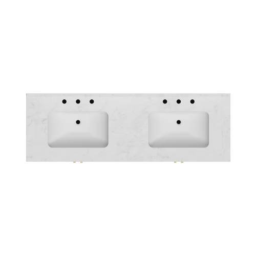 BridgePoint 60″ Roundstone Double Sink Vanity, Blue (Like New) - F655 - Image 5
