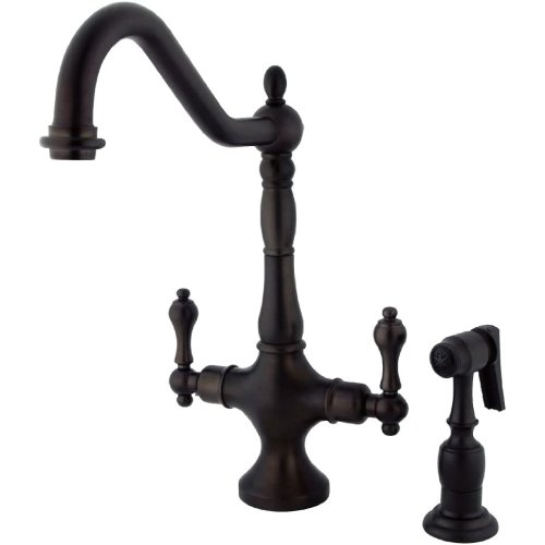 Kingston Brass KS1775ALBS Heritage Kitchen Faucet, ORB (Like New) - F673