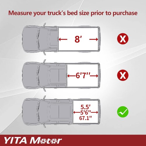 YITAMOTOR Soft Truck Bed Cover for Ford F150 2015–2025 (New) - F689 - Image 4