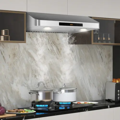 30″ Under-Cabinet 900 CFM Stainless Steel Range Hood with LEDs & Remote (Like New) - F692 - Image 4