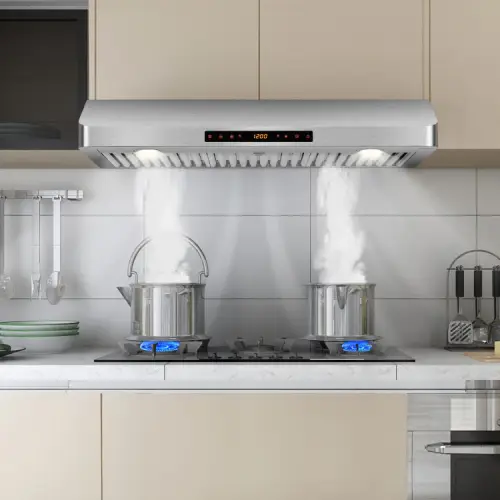 30″ Under-Cabinet 900 CFM Stainless Steel Range Hood with LEDs & Remote (Like New) - F692 - Image 3