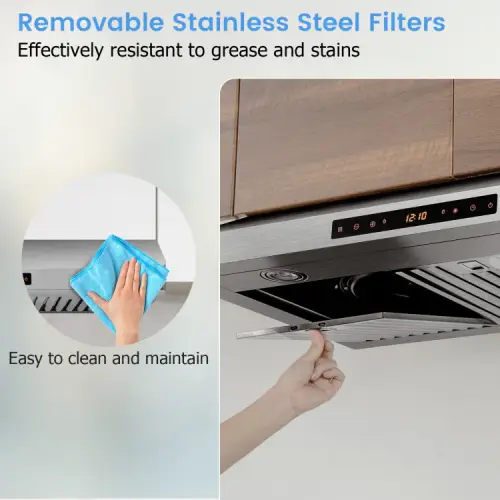 30″ Under-Cabinet 900 CFM Stainless Steel Range Hood with LEDs & Remote (Like New) - F692 - Image 10