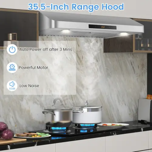 30″ Under-Cabinet 900 CFM Stainless Steel Range Hood with LEDs & Remote (Like New) - F692 - Image 8