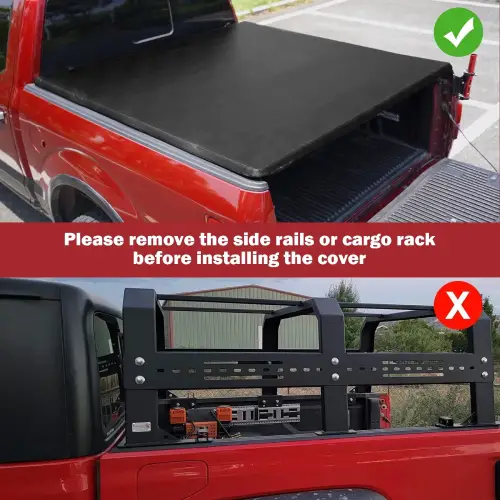 COSTWAY 5.8 ft Soft 4-Fold Tonneau Cover for 2014-23 Silverado/Sierra (Like New) - F694 - Image 2