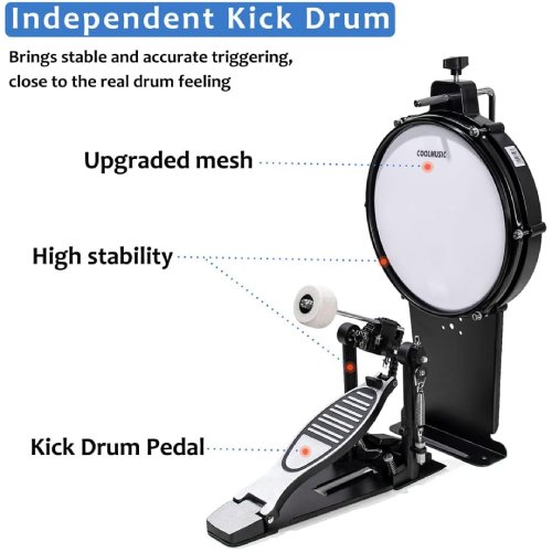 Coolmusic DD8 8-Piece Electric Drum Set with Mesh Heads & Accessories (Like New) - F695 - Image 3