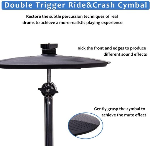 Coolmusic DD8 8-Piece Electric Drum Set with Mesh Heads & Accessories (Like New) - F695 - Image 2