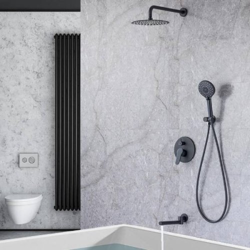 RAINLEX 3-Spray Single-Handle Shower Faucet 2.5 GPM Matte Black (Used Good) - F700