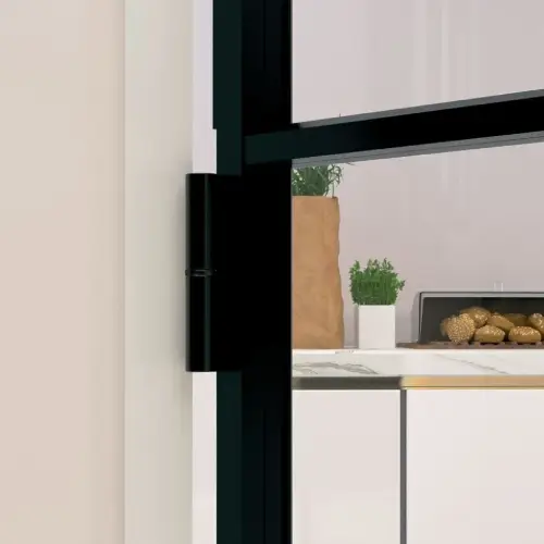 Vidaxl Interior Door Black 83 X 201.5 Cm Tempered Glass and Aluminium (Like New) - F726 - Image 6