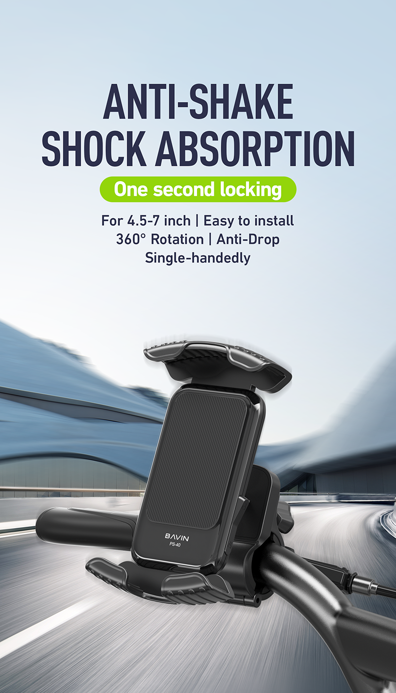 BAVIN PS40 Universal Phone Mount 360° Rotating Handlebar Holder - Image 2