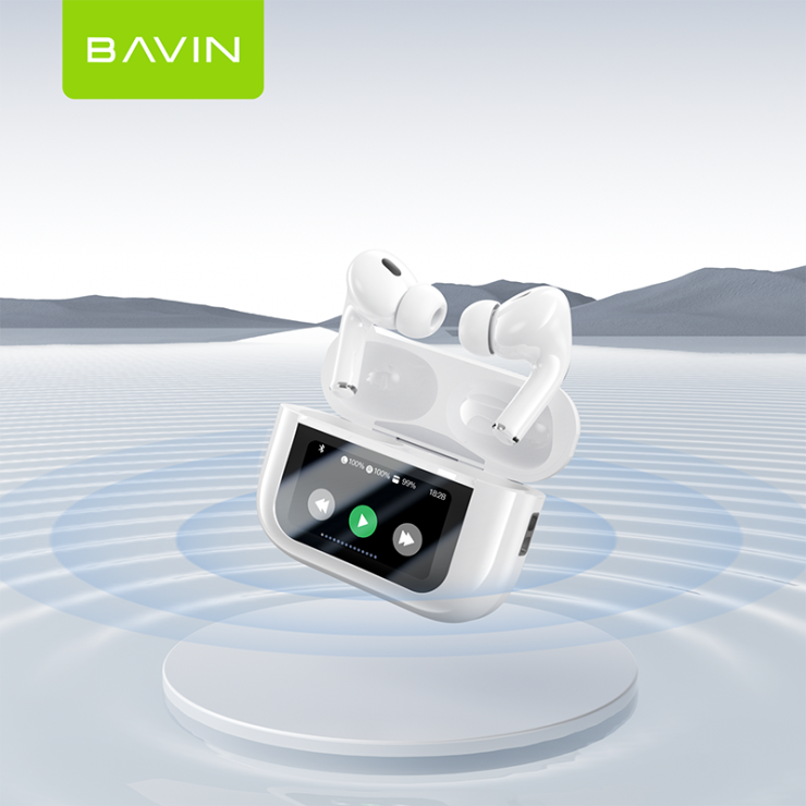 BAVIN HB-BA-73 ANC On-Ear Wireless Bluetooth Earbuds with Noise Cancellation
