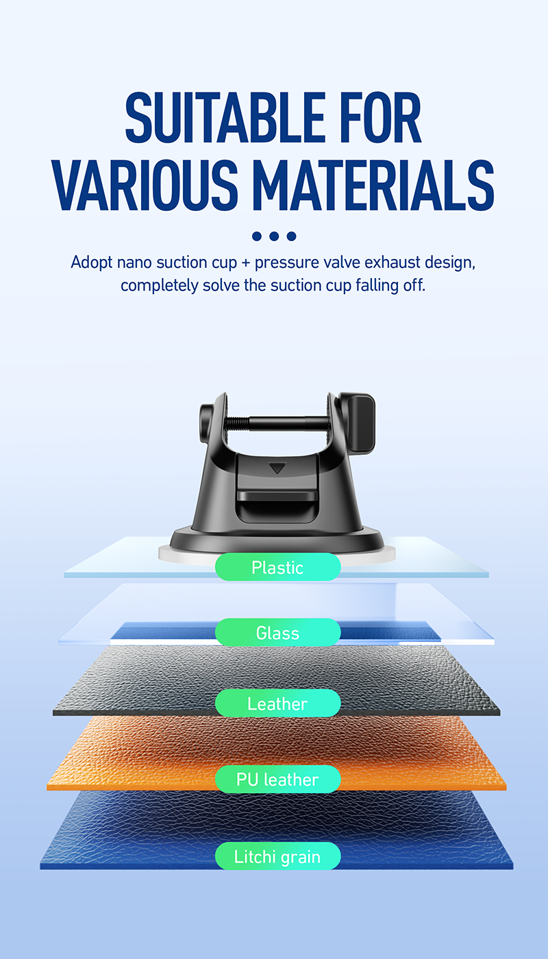 BAVIN PS47 Universal Car Phone Mount with 360° Rotating Suction Cup Holder - Image 2