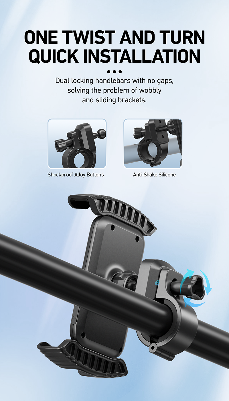 BAVIN PS40 Universal Phone Mount 360° Rotating Handlebar Holder - Image 4