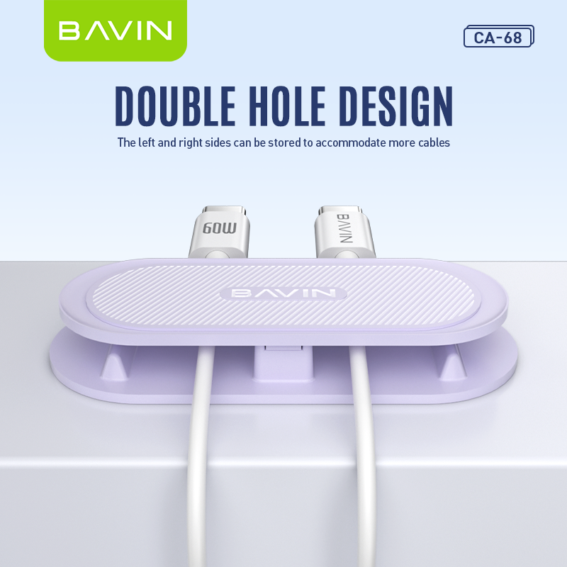 BAVIN CA68 Desktop Cable Organizer Compact ABS Cord Management Clip - Image 6