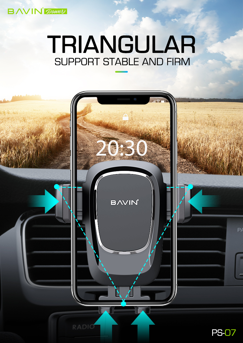 BAVIN PS07 360° Rotation Air Vent Car Phone Holder Universal Adjustable Mount - Image 3