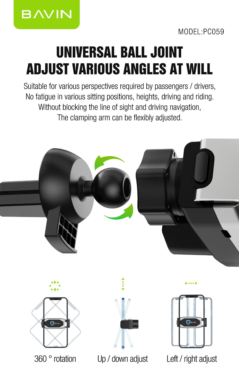 BAVIN PC059 Magnetic Car Charger Mount - Image 4