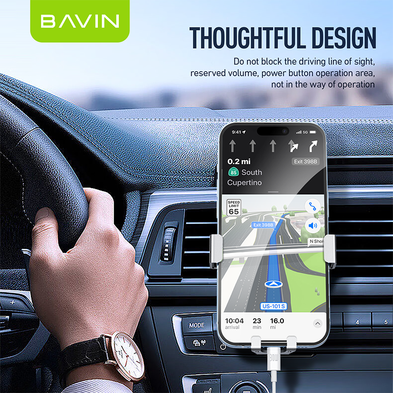 BAVIN PS29 Universal Gravity Air Vent Car Mount 360° Anti-Shake Phone Holder - Image 4