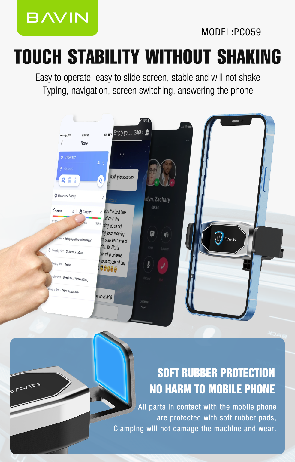 BAVIN PC059 Magnetic Car Charger Mount - Image 5