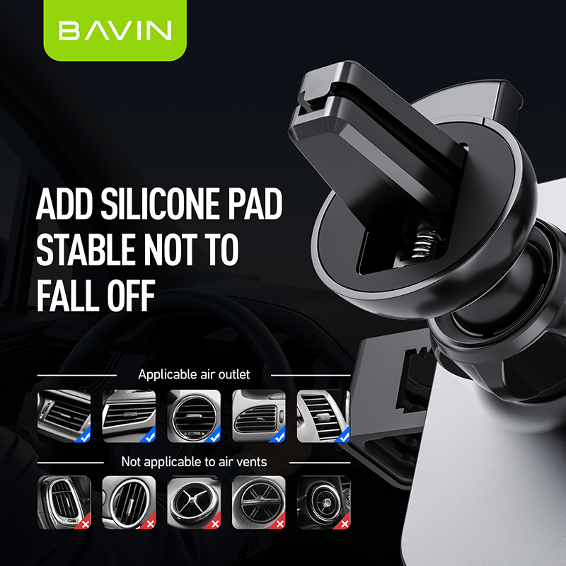 BAVIN PS29 Universal Gravity Air Vent Car Mount 360° Anti-Shake Phone Holder - Image 6