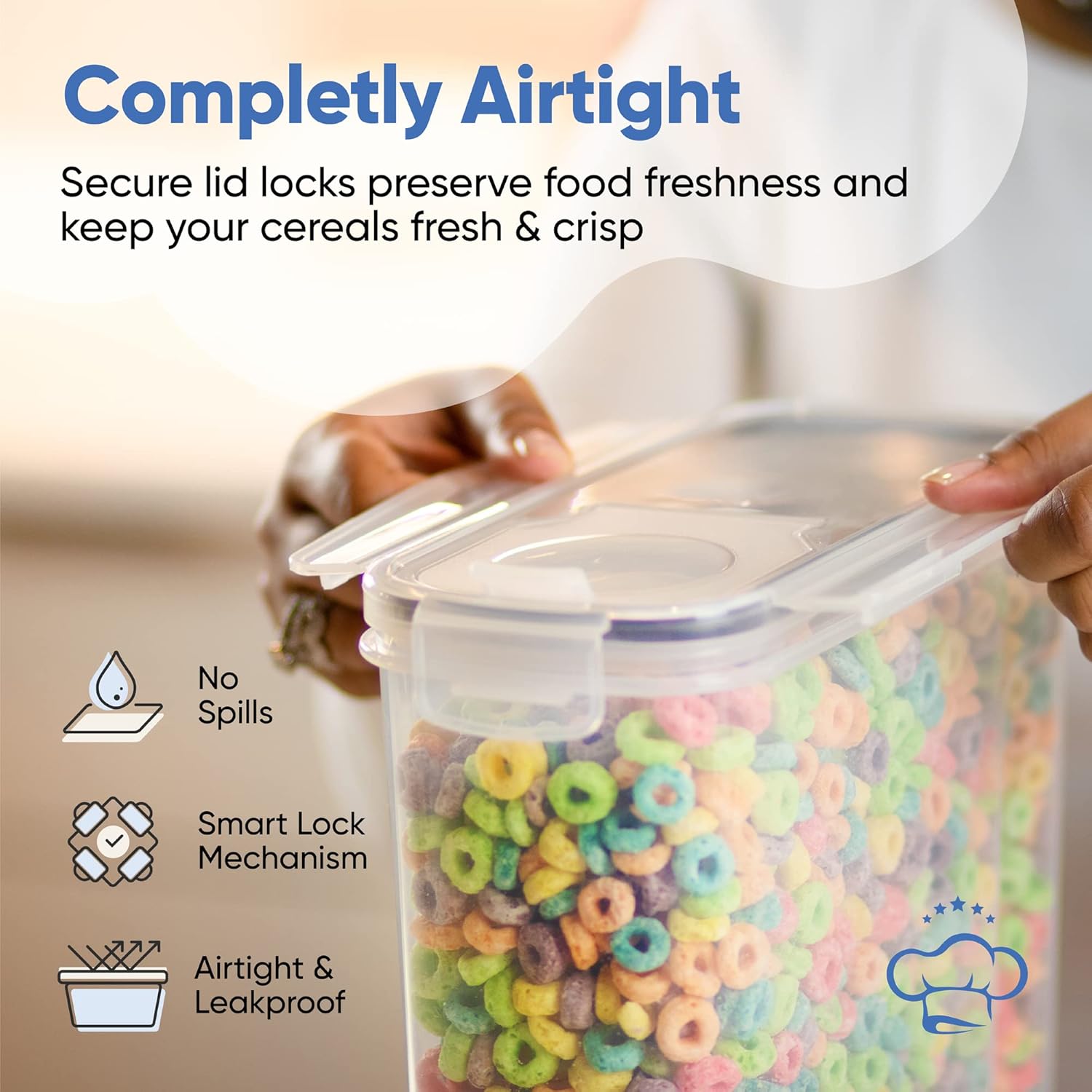 Chefs Path Cereal Storage Containers 4 Piece BPA Free Pantry Organization Set - Image 3