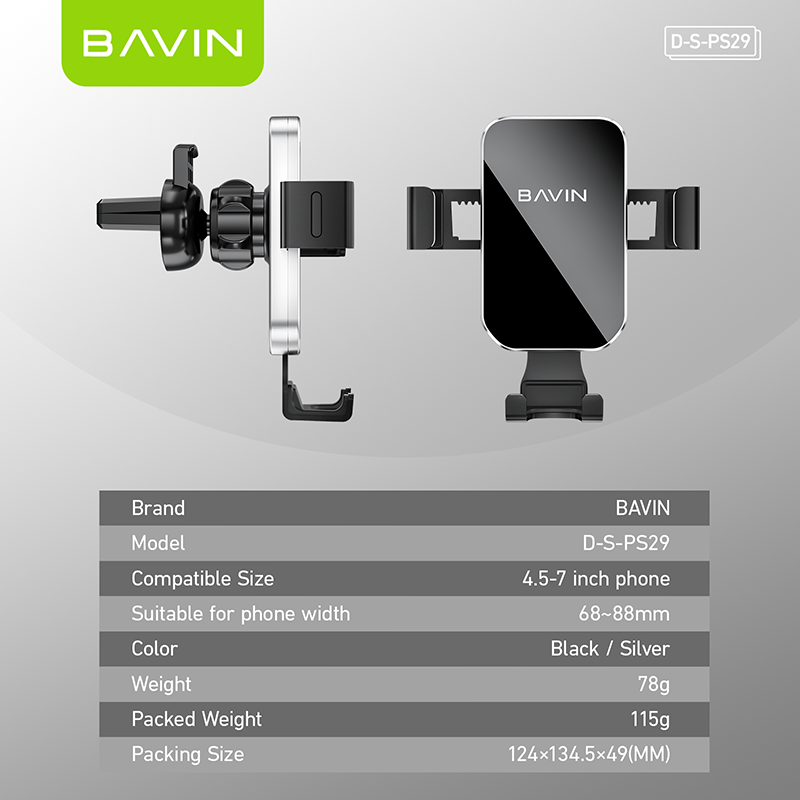 BAVIN PS29 Universal Gravity Air Vent Car Mount 360° Anti-Shake Phone Holder - Image 8