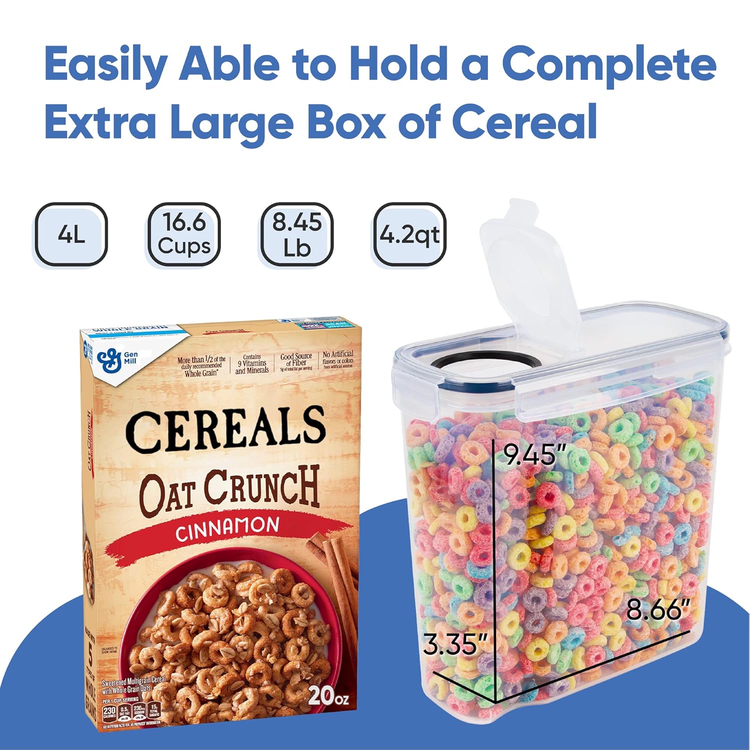 Chefs Path Cereal Storage Containers 4 Piece BPA Free Pantry Organization Set - Image 8