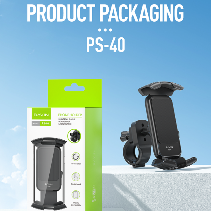 BAVIN PS40 Universal Phone Mount 360° Rotating Handlebar Holder