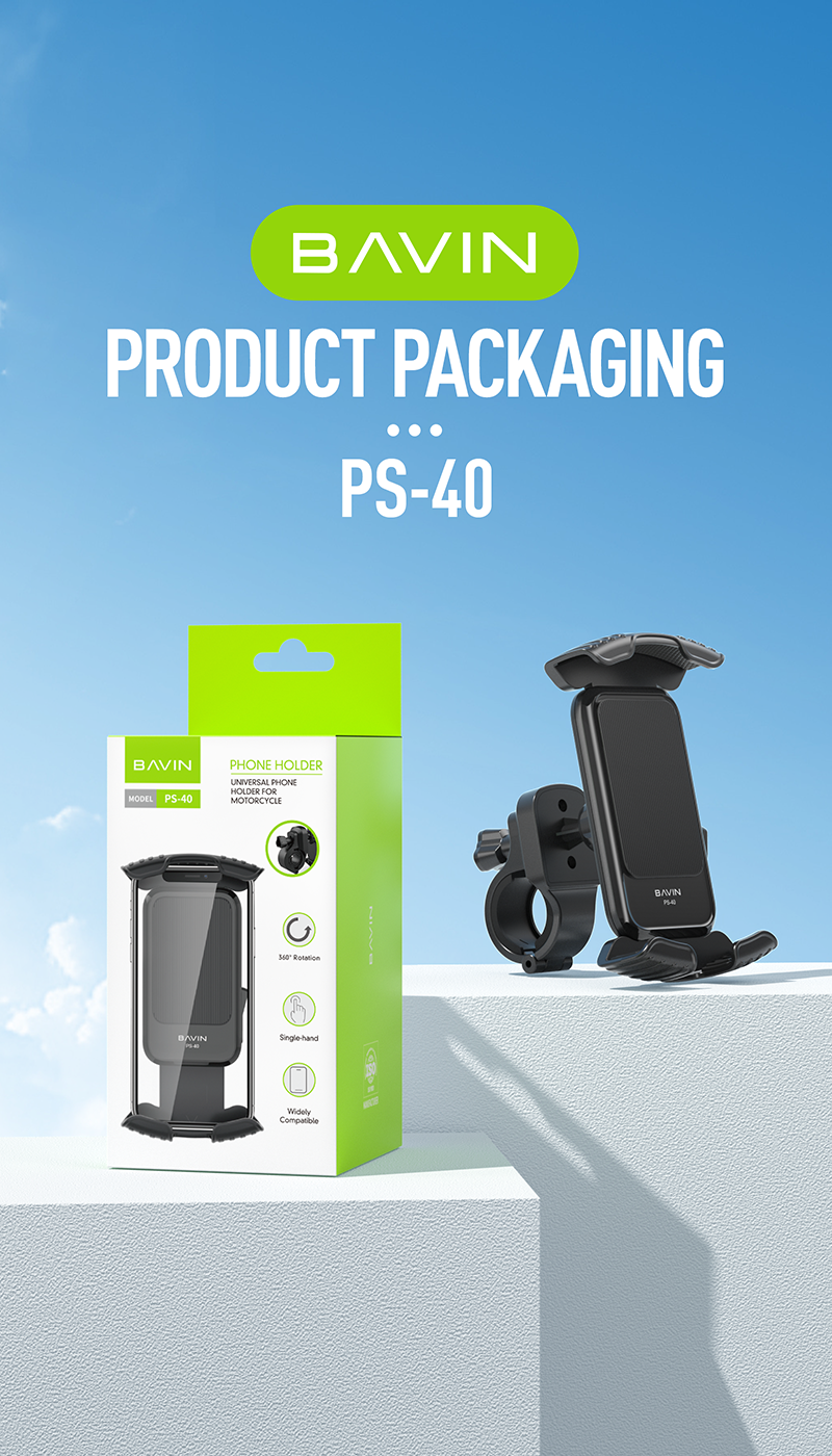 BAVIN PS40 Universal Phone Mount 360° Rotating Handlebar Holder