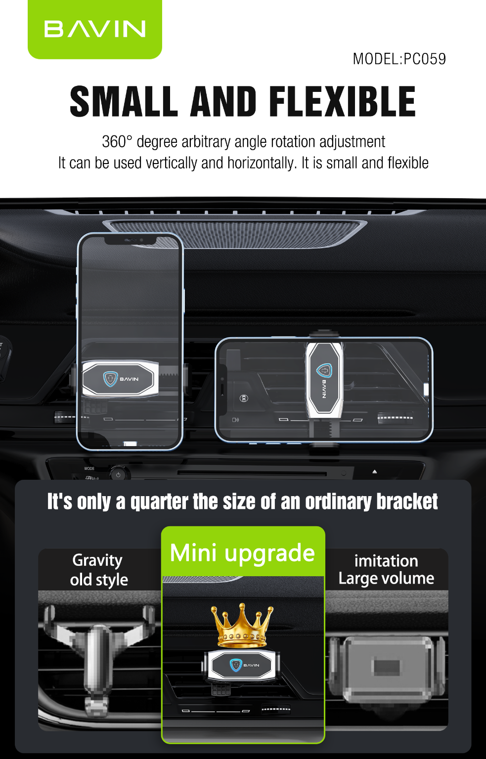 BAVIN D-S-PS59 15W Magnetic Wireless Car Phone Holder - Image 9