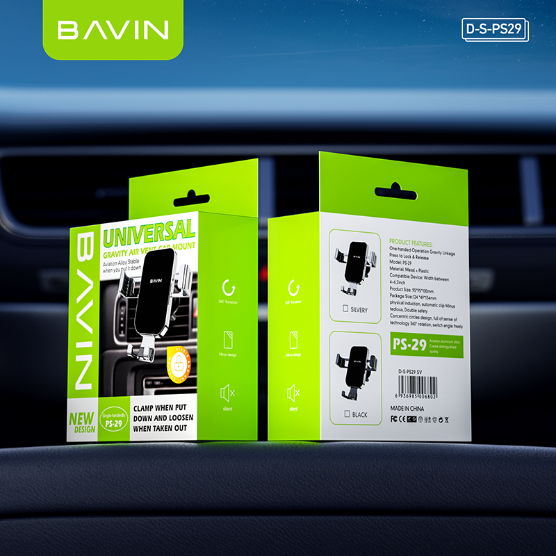 BAVIN PS29 Universal Gravity Air Vent Car Mount 360° Anti-Shake Phone Holder - Image 9