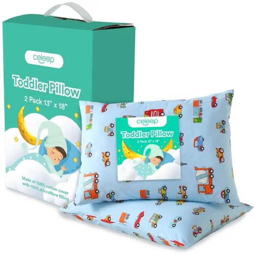 Equinox International Super Soft & Breathable Toddler Pillow (2-Pack)