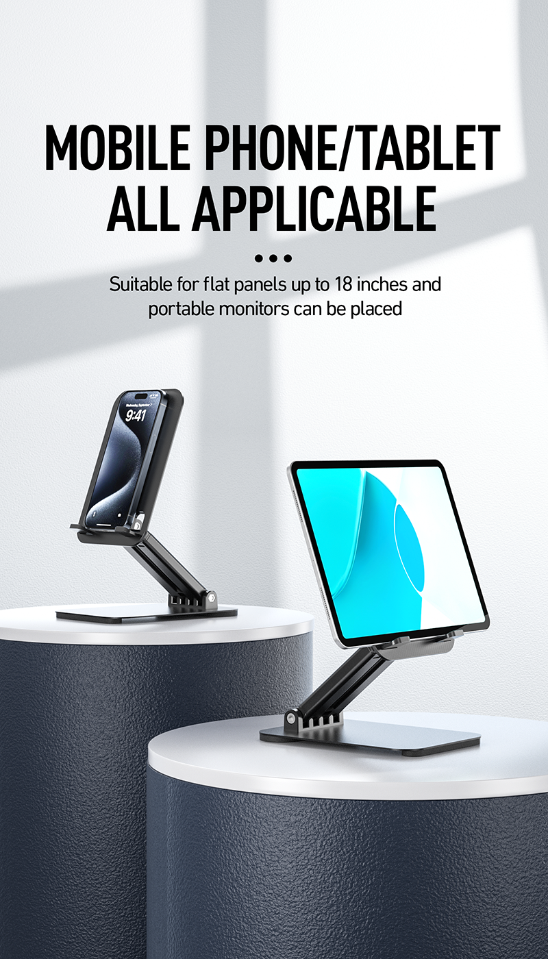 BAVIN PS18 Universal Foldable Phone Stand Adjustable Aluminum Alloy Desktop Holder - Image 5