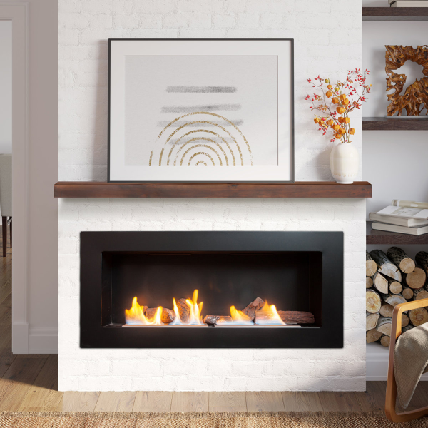 Motsinger Hand Carved Wood Fireplace Mantel - F05BN60-G - Image 2