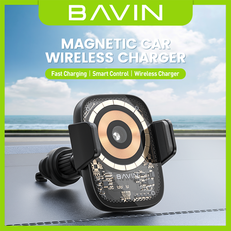 BAVIN PC1070 15W Fast Wireless Charging Magnetic Car Mount Phone Holder - Image 2