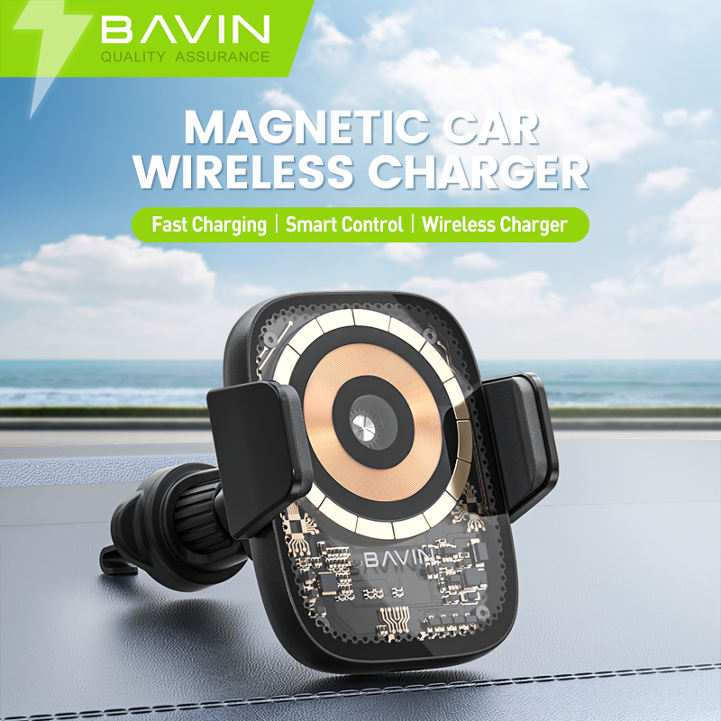 BAVIN PC1070 15W Fast Wireless Charging Magnetic Car Mount Phone Holder - Image 3