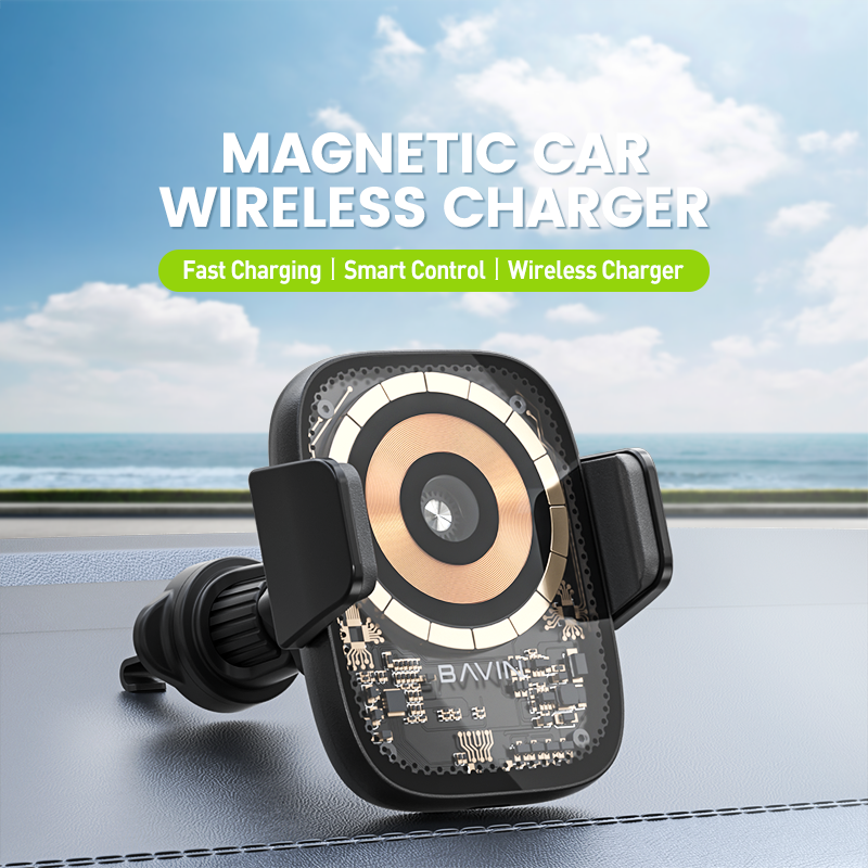 BAVIN PC1070 15W Fast Wireless Charging Magnetic Car Mount Phone Holder - Image 4