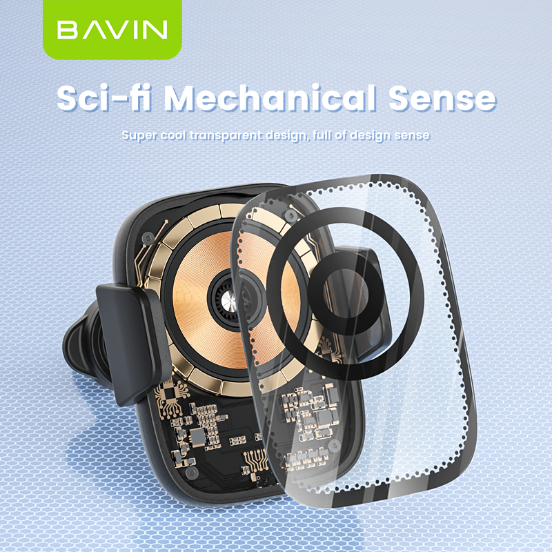 BAVIN PC1070 15W Fast Wireless Charging Magnetic Car Mount Phone Holder - Image 8