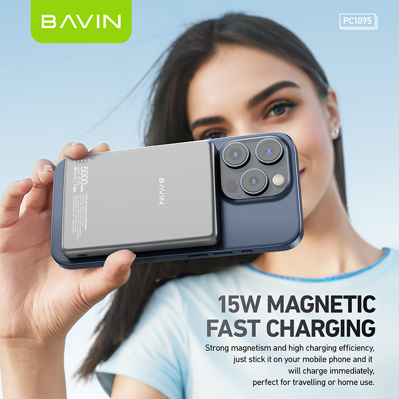 BAVIN PC1095 5000mAh 15W Ultra-Thin Wireless Charger Power Bank - Image 6
